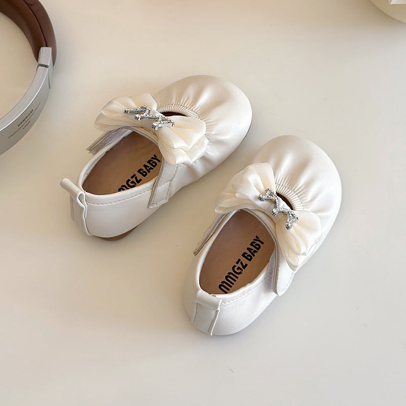 Prinzessinnen-Schuhe mit weicher Sohle und Velcro, atmungsaktiv