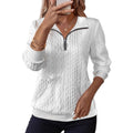 Kapuzenpullover mit halbem Reissverschluss für Damen – Bild 2 | LuxeStyle