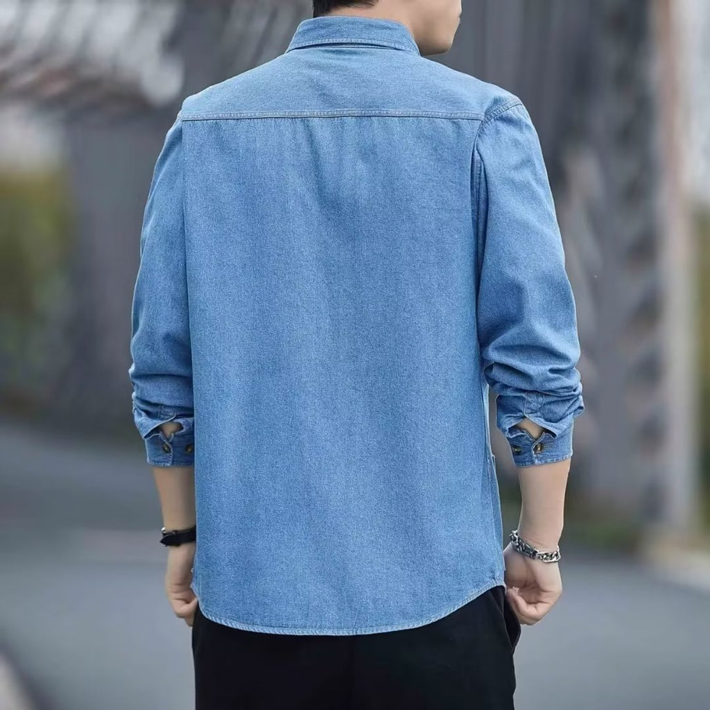 Herren Jeanshemd Langarm | LuxeStyle