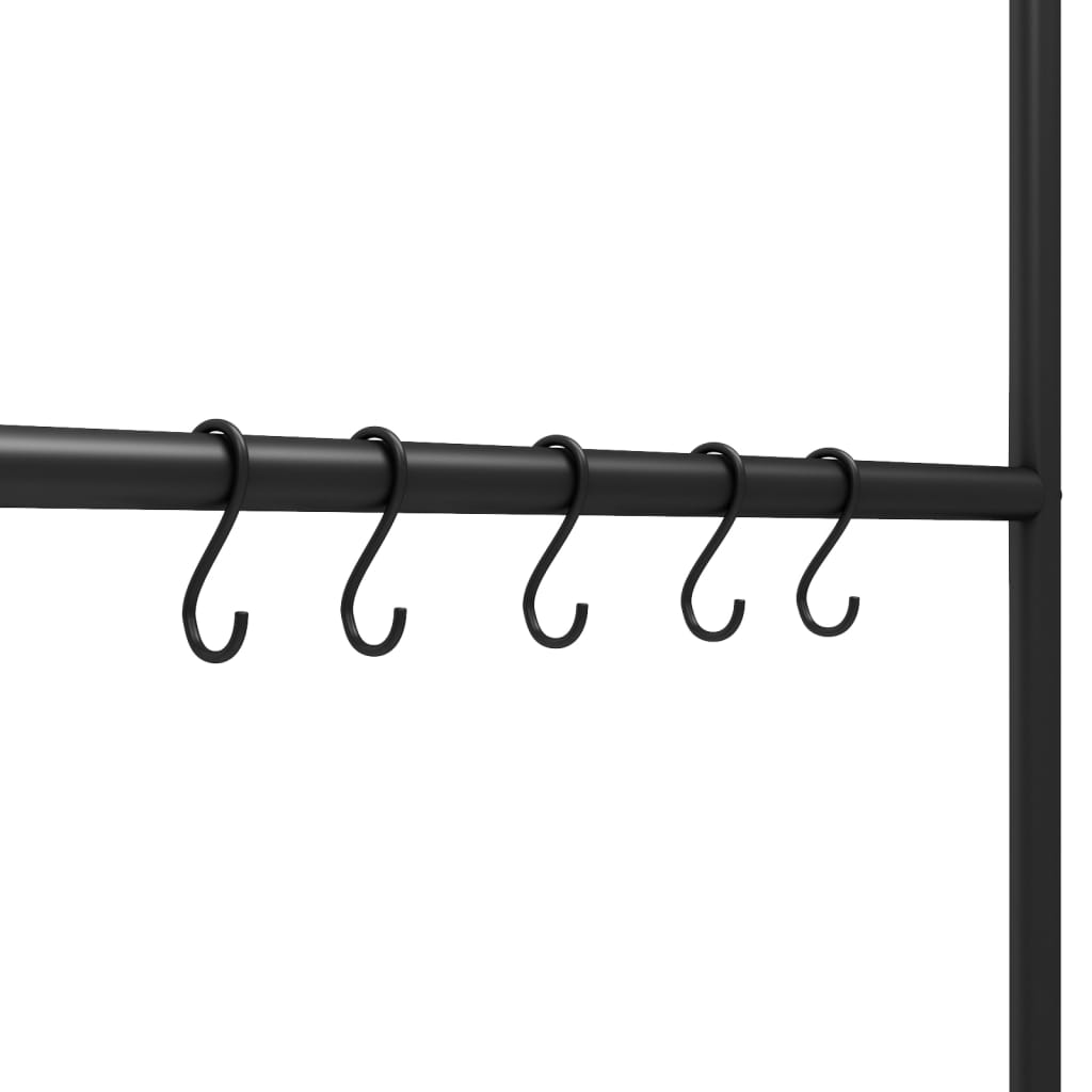 5-stufige Handtuchleiter aus Eisen, Schwarz