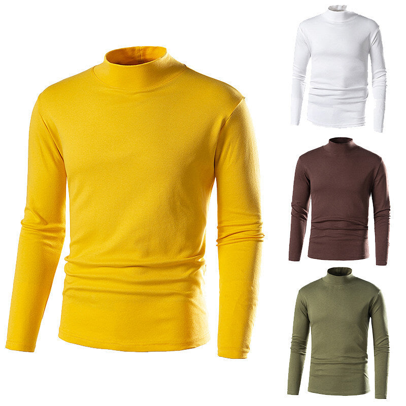 Herren-Turtleneck, Slim-Fit, langärmlig