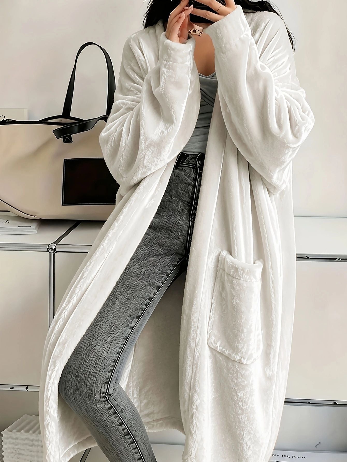 Langer Damen-Mantel im Casual-Look