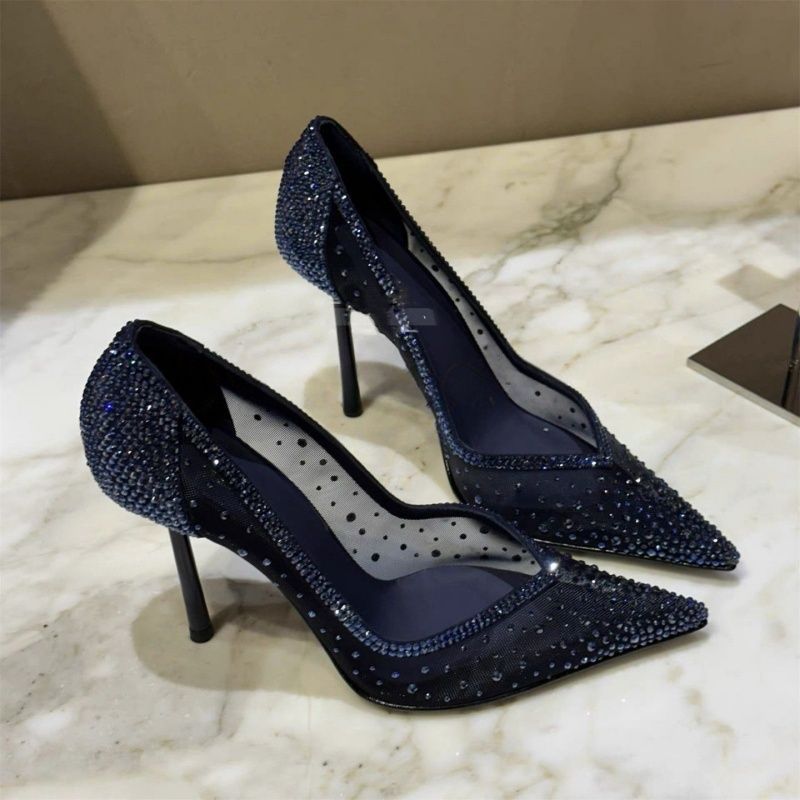 Stiletto Pumps mit Mesh & Glitzer