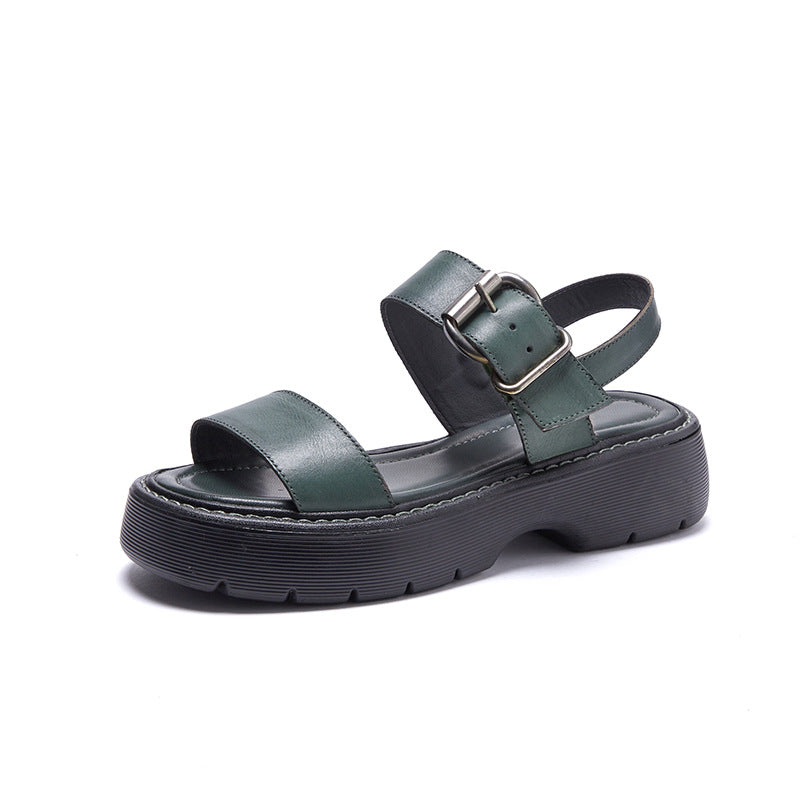 Einfache Ledersandalen in Weiss – Bild 4 | LuxeStyle
