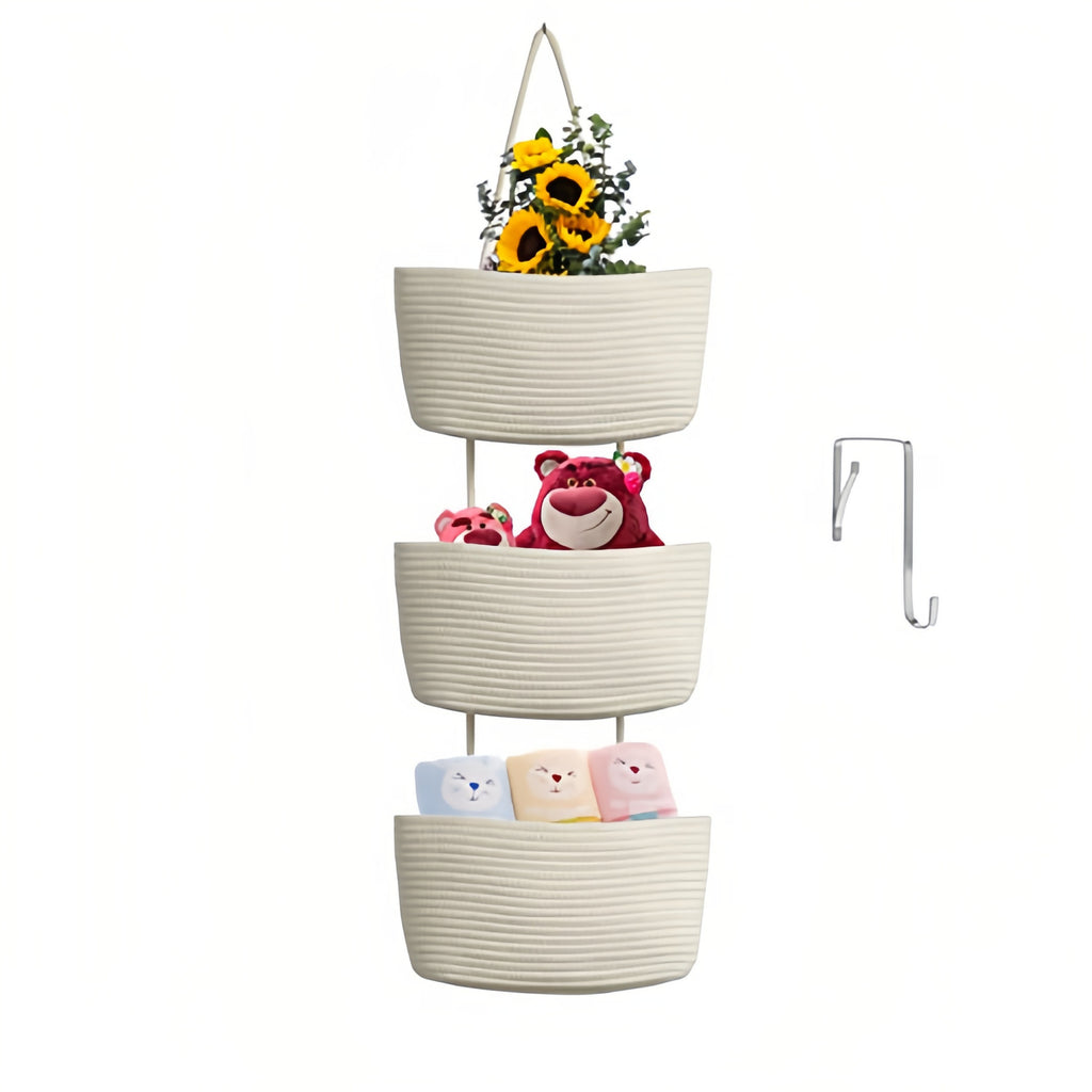 Wandkorb aus Baumwollseil – Mehrschicht-Organizer – Bild 10 | LuxeStyle