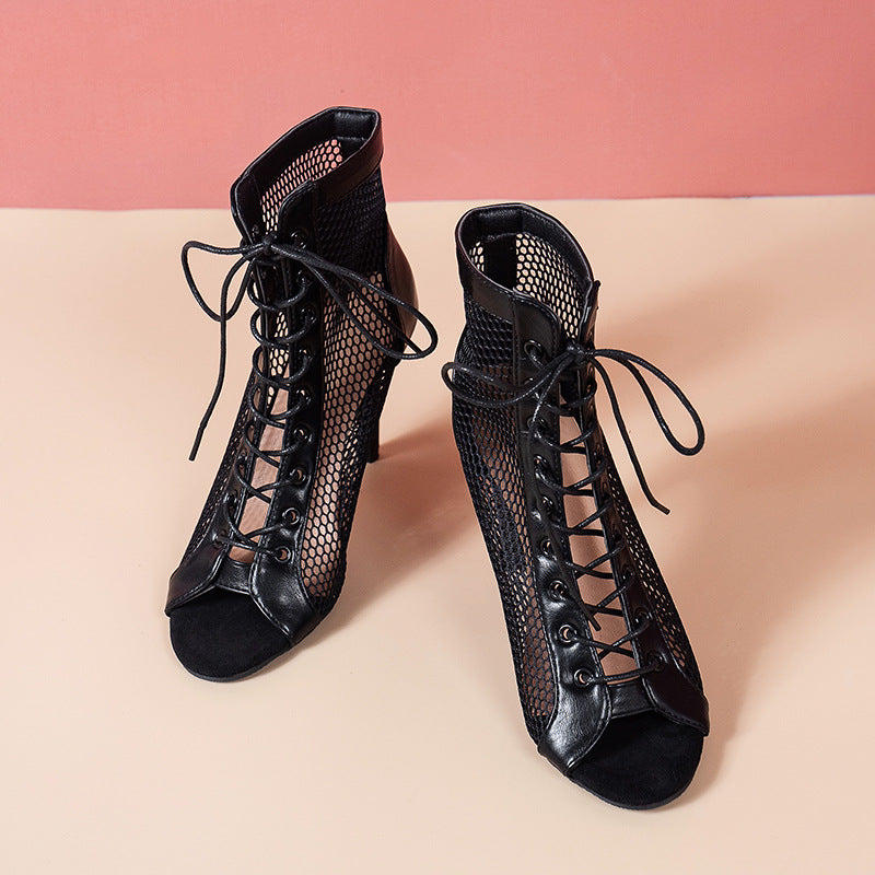 Stiletto-Sandalen mit Schnürung & Peep Toe – Bild 7 | LuxeStyle