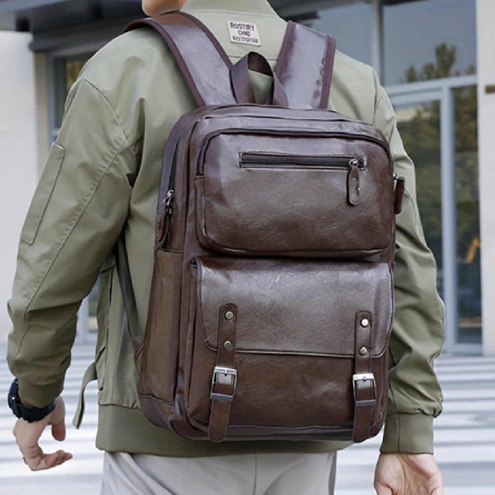 Business Rucksack mit Leder-Textur – Bild 3 | LuxeStyle
