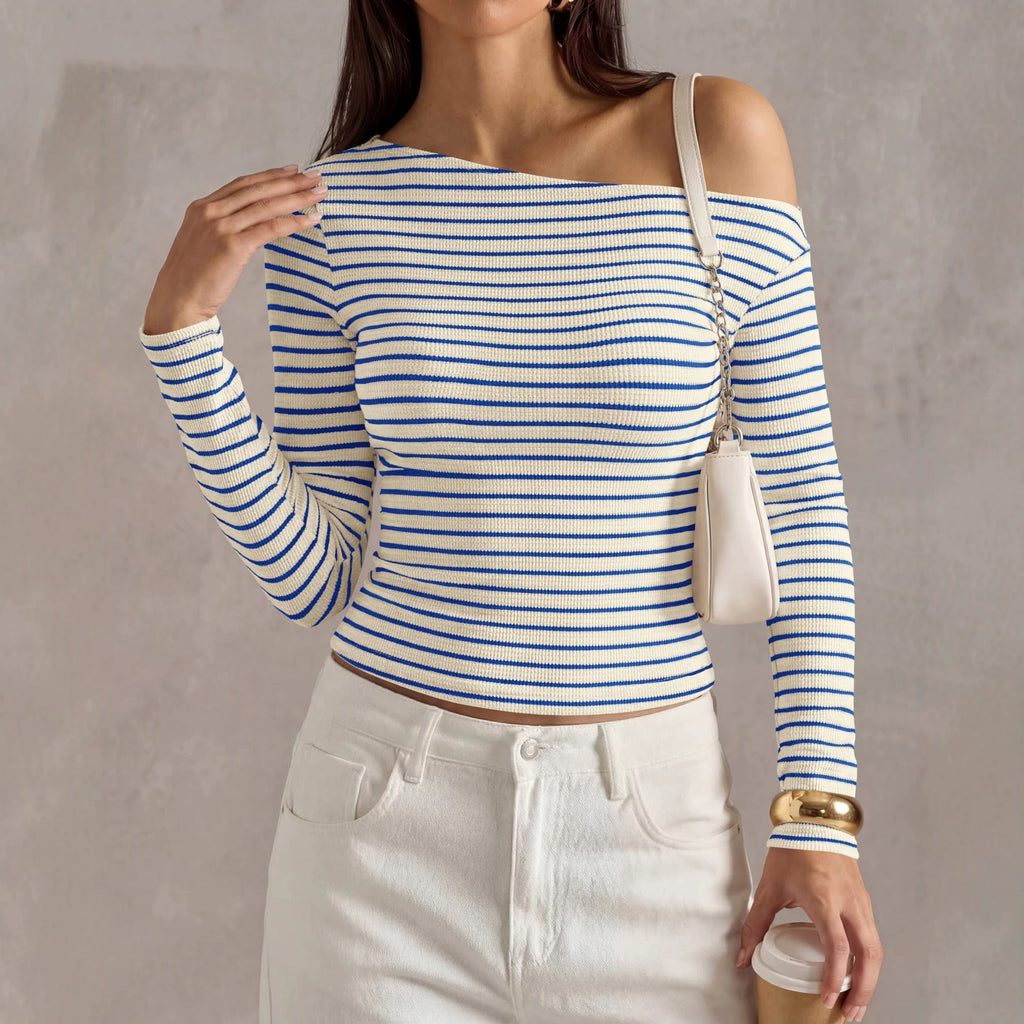 Gestreiftes Off-Shoulder Top für Damen
