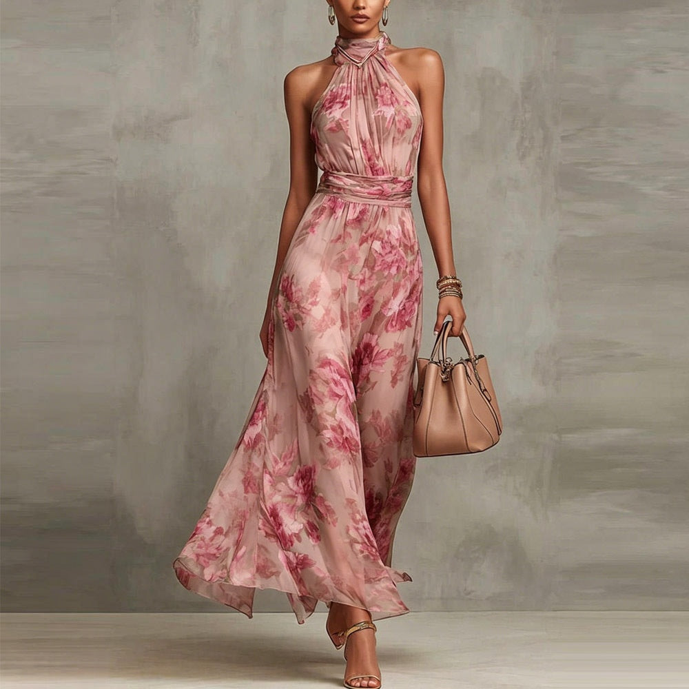 Ärmelloses Maxikleid mit Blumenprint | LuxeStyle