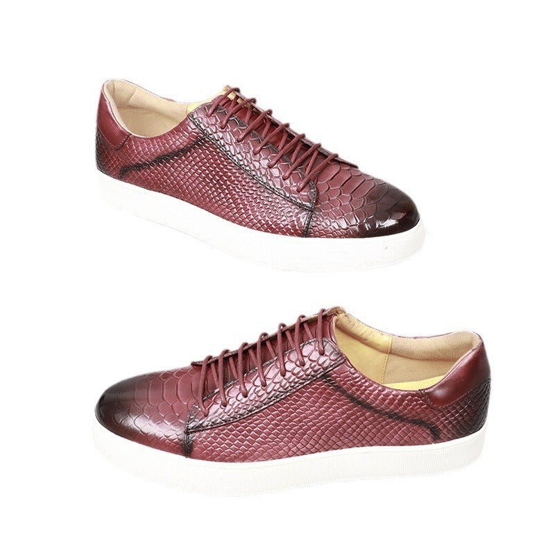 Geprägte Schnürschuhe aus Leder für Herren – Bild 6 | LuxeStyle