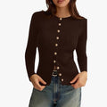 Damen Strick-Cardigan mit Knopfleiste