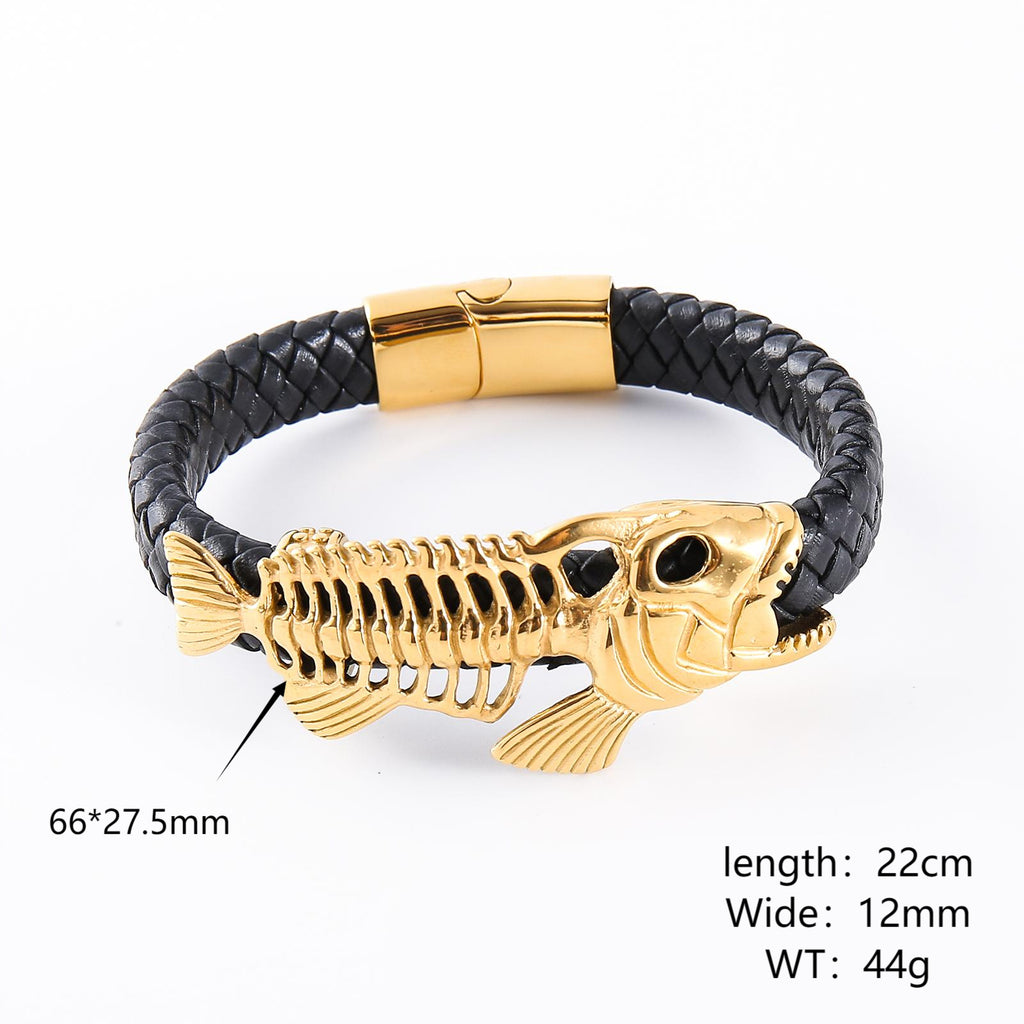 Gold-Lederarmband – Bild 1 | LuxeStyle