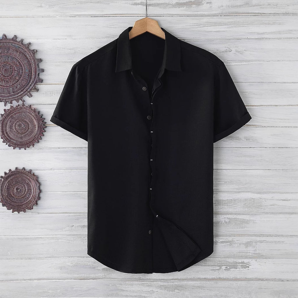 Kurzarm-Shirt für Herren – locker, einfarbig – Bild 3 | LuxeStyle