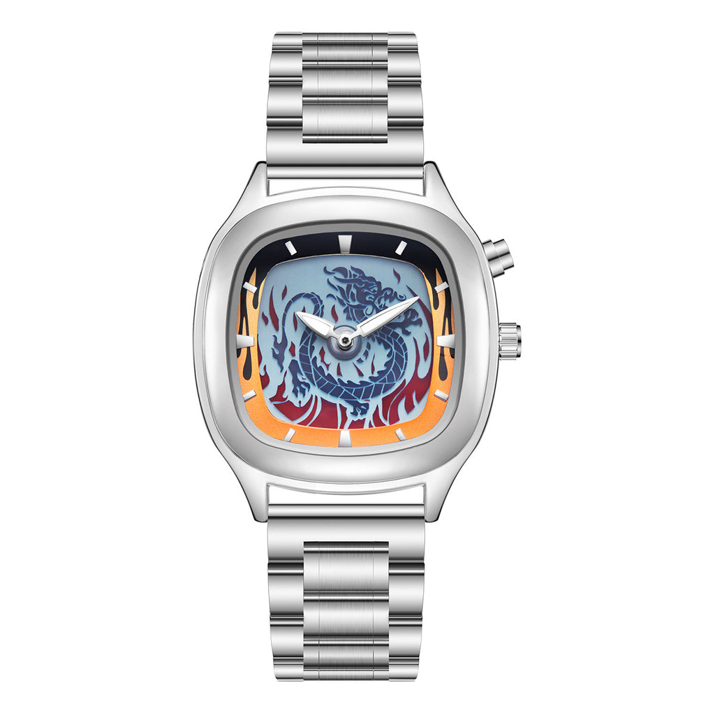 Personalisierte Retro Drachen Herrenuhr – Ansicht 8
