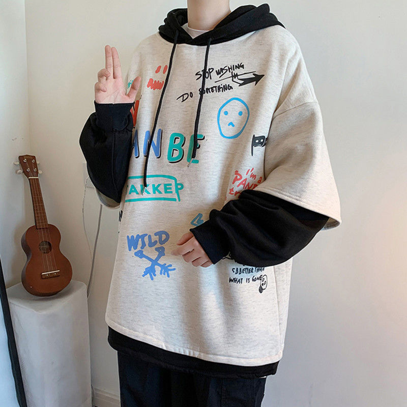Kapuzen-Sweatshirt im Lagenlook für Herren
