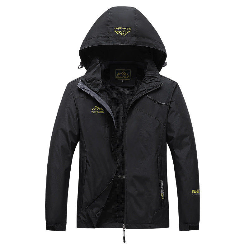 Herren Kapuzen-Windbreaker wasserdicht – Bild 1 | LuxeStyle
