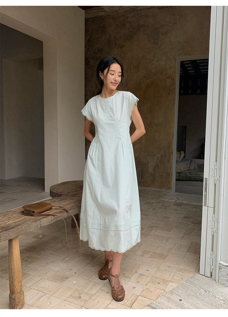 Besticktes Midikleid mit Puffärmeln – Bild 3 | LuxeStyle