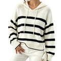 Gestreifter Strick-Hoodie für Damen – Bild 1 | LuxeStyle