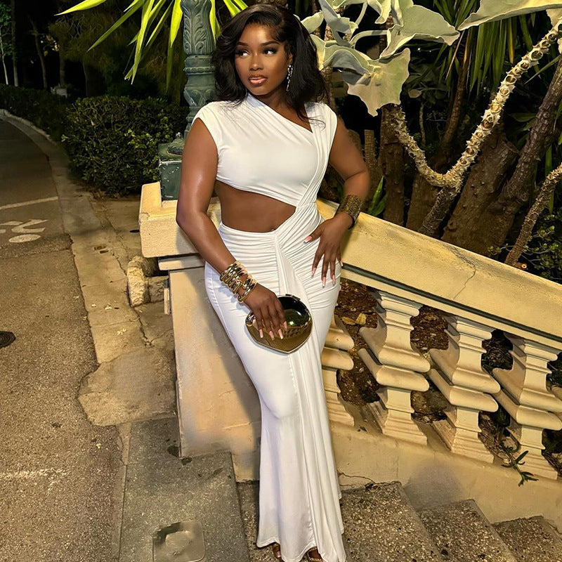 Ärmelloses Off-Shoulder Maxi-Kleid