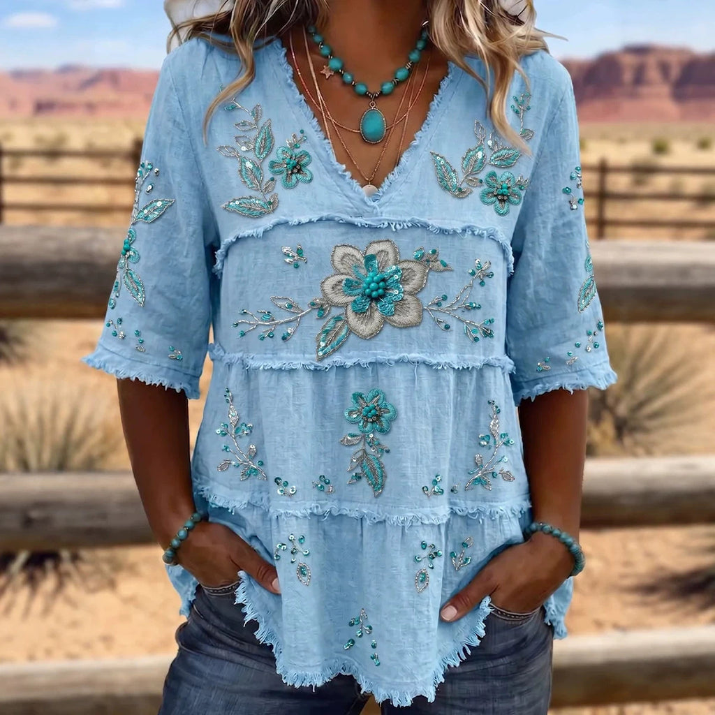 Retro-Print Damen-Top