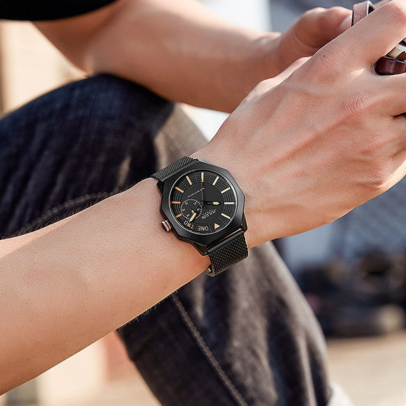 Quarz-Uhr mit 3D-Diamant-Design, wasserdicht – Bild 4 | LuxeStyle
