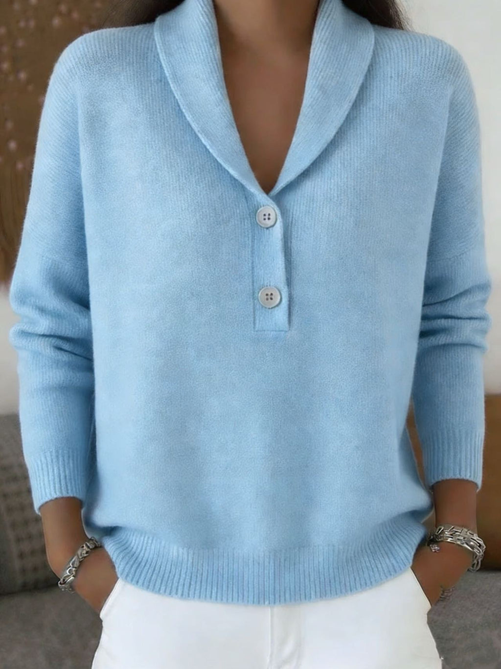 Polo-Rollkragenpullover für Damen