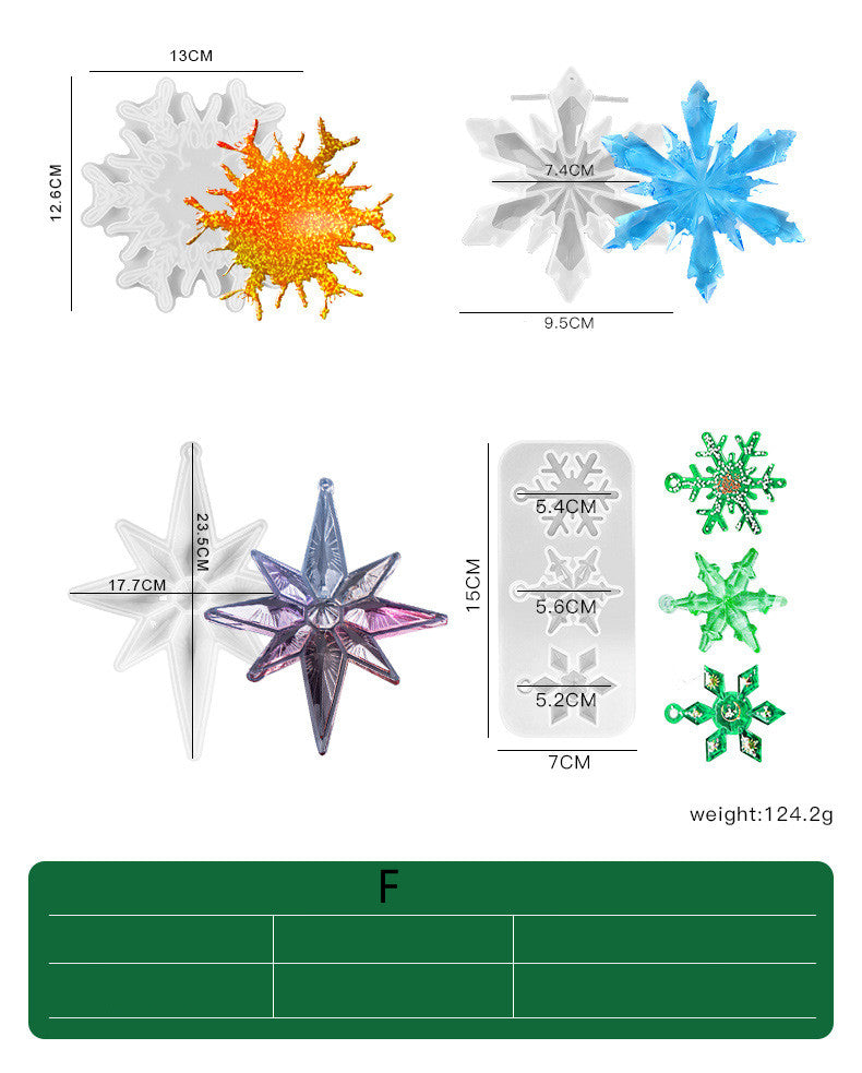 Weihnachtsbaumglocke Schneeflocke Silikonform – Bild 3 | LuxeStyle