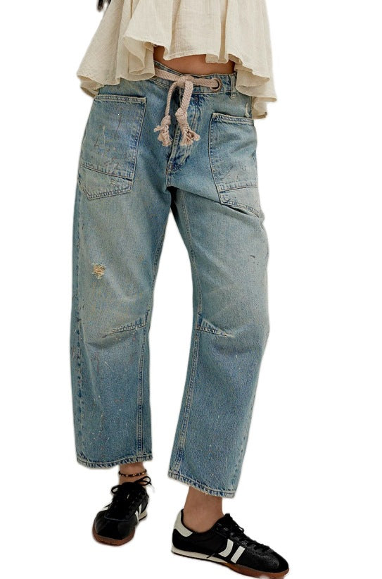 Vintage-Patchwork Jeans