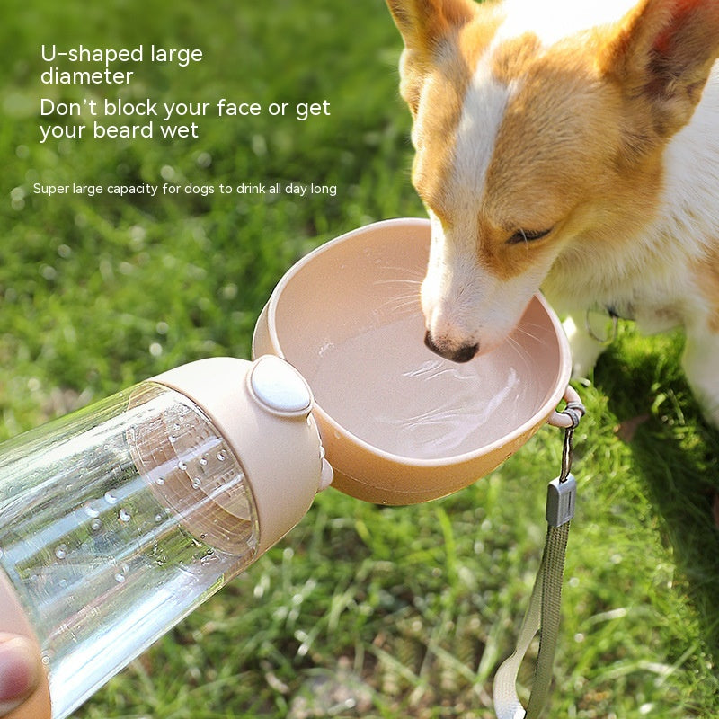 Tragbare 2-in-1 Trinkflasche für Hunde