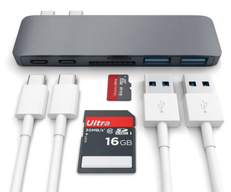 USB-C Hub mit Kartenleser und Power Delivery