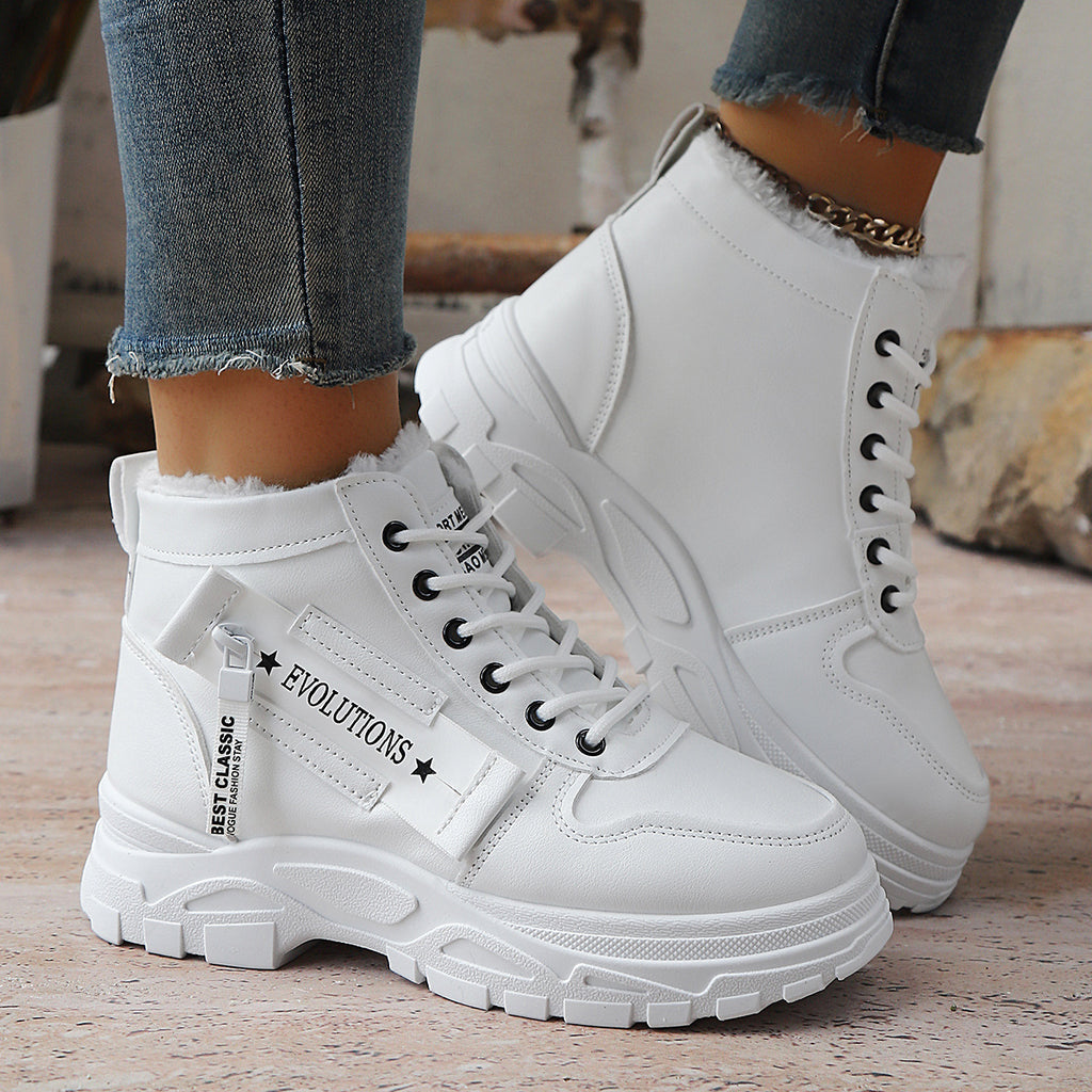Warme Plateau-Schneestiefel für Damen