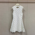 Glitzerndes Häkel-Minikleid mit Rautenmuster – Bild 6 | LuxeStyle