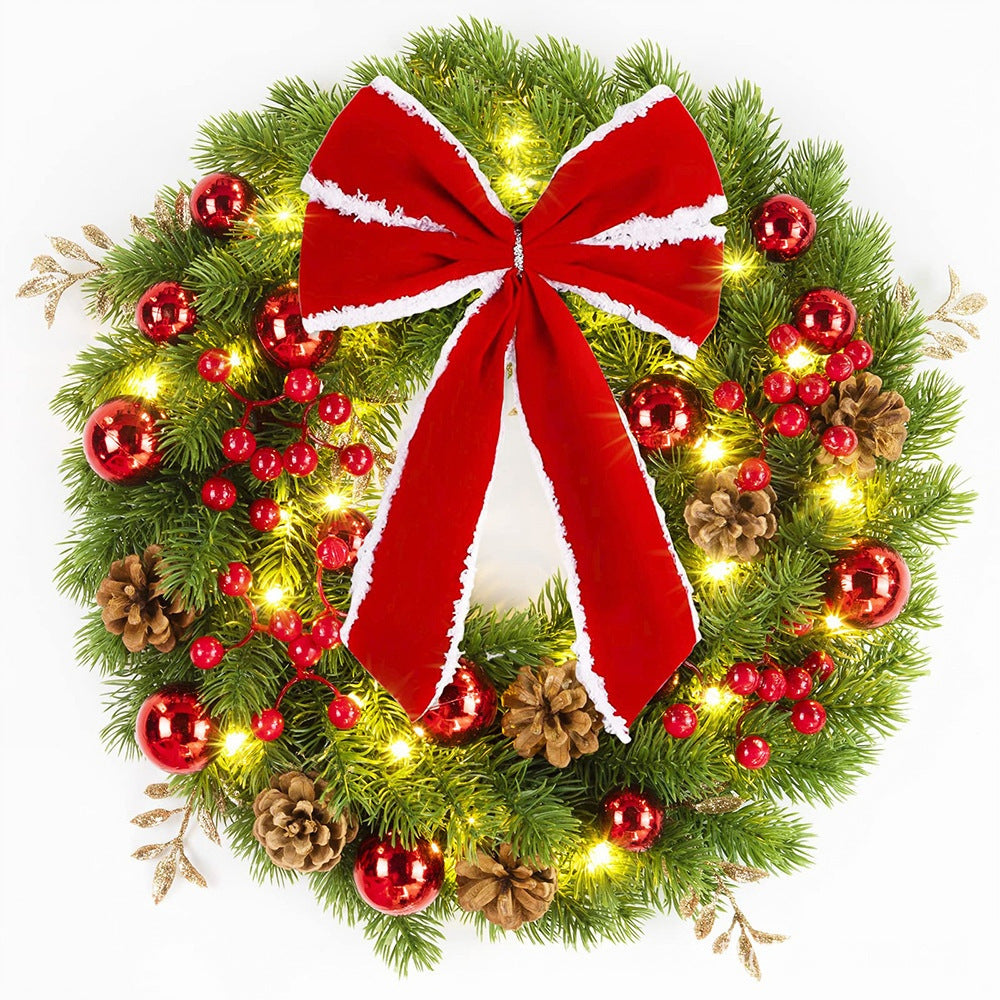 Weihnachtskranz mit gestreifter Schleife – Bild 6 | LuxeStyle