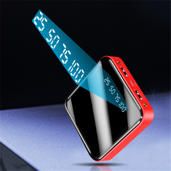 Mini Powerbank mit Spiegel und Digitalanzeige