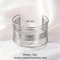 Gebürstetes Edelstahl-Armband für Damen