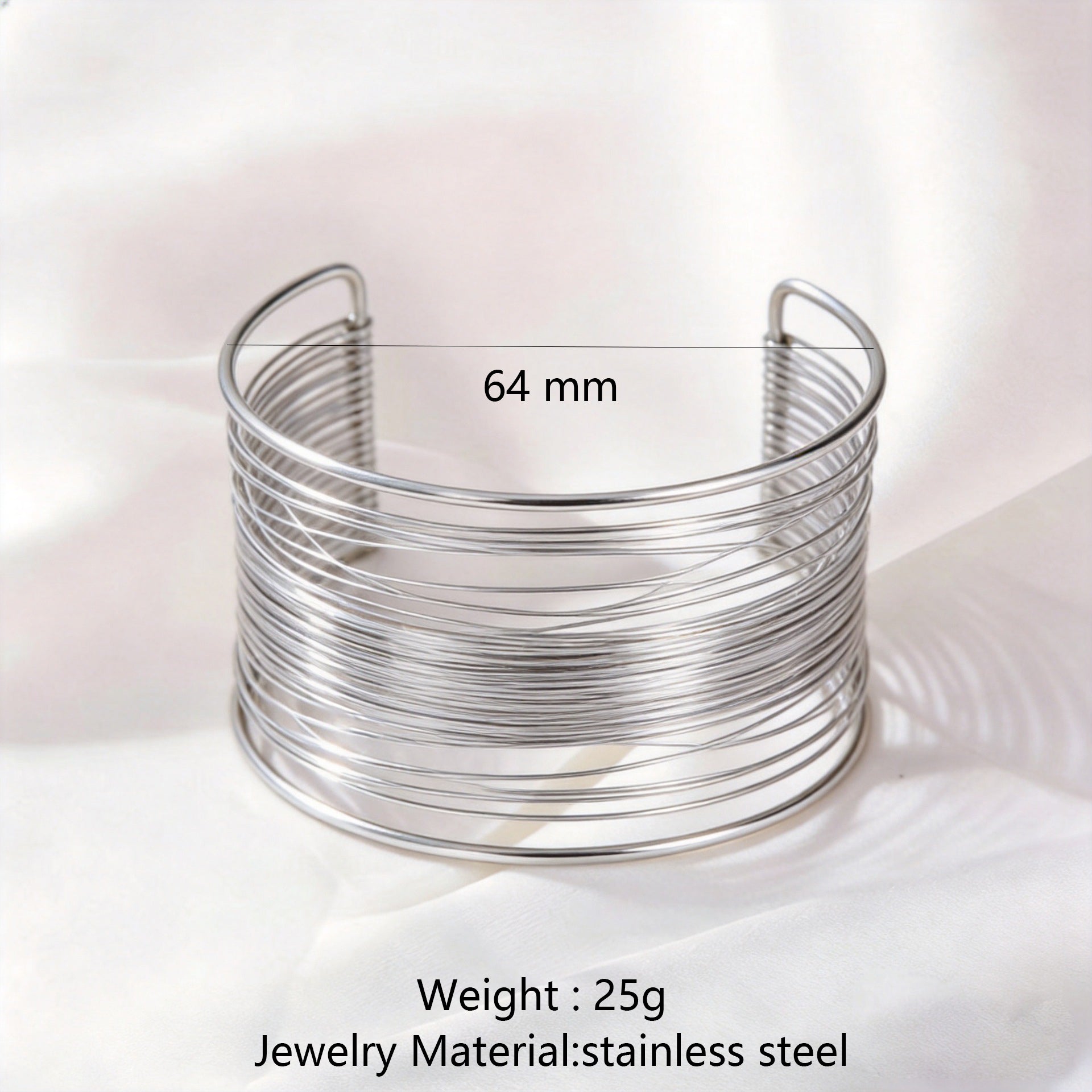 Gebürstetes Edelstahl-Armband für Damen
