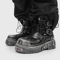 Retro-Punk-Schuhe mit Metall-Details