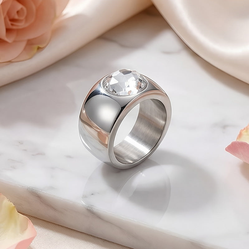 Breiter Kristallglas-Ring – Bild 3 | LuxeStyle