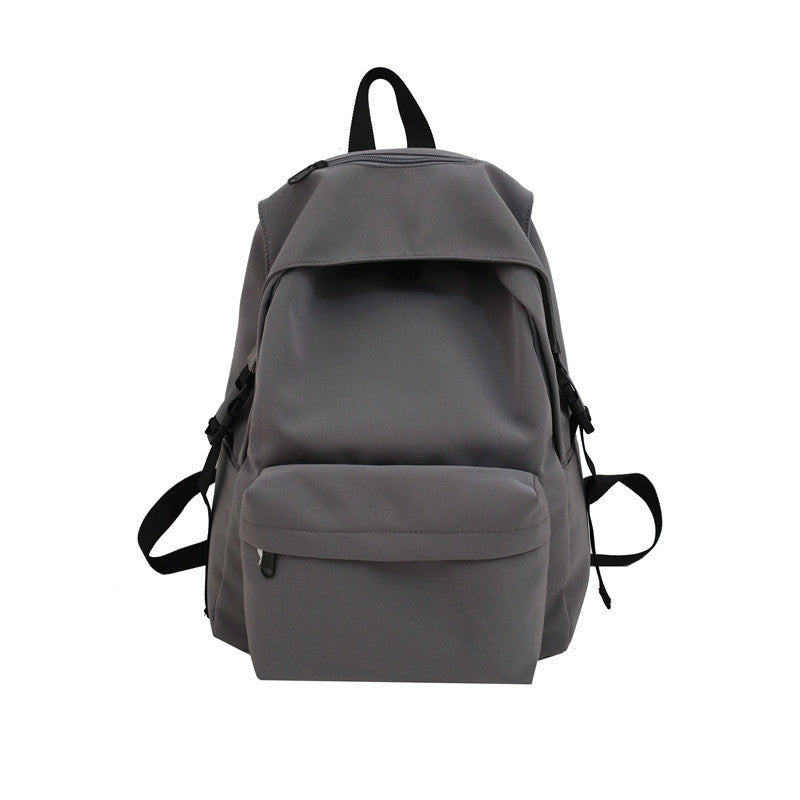 Einfarbiger Nylon-Rucksack mit 3‑D‑Tasche – Bild 7 | LuxeStyle