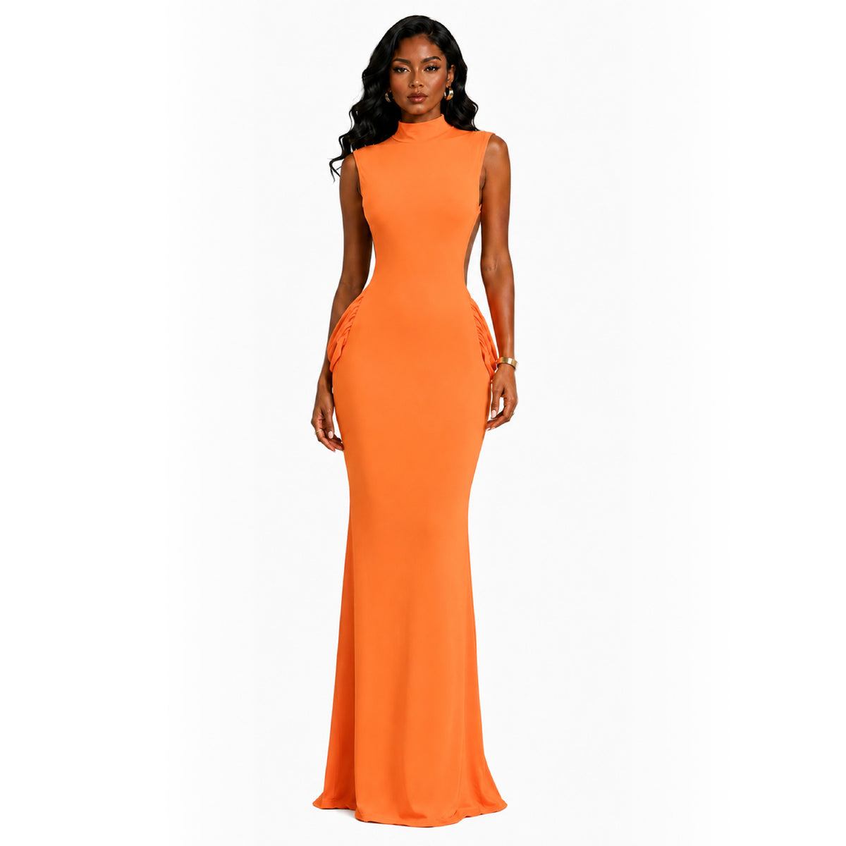 Rückenfreies Mid-Neck Maxikleid – Bild 2 | LuxeStyle