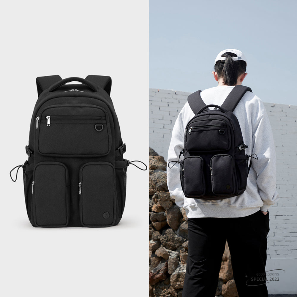 Computer-Rucksack 15 Zoll in Schwarz – Bild 2 | LuxeStyle