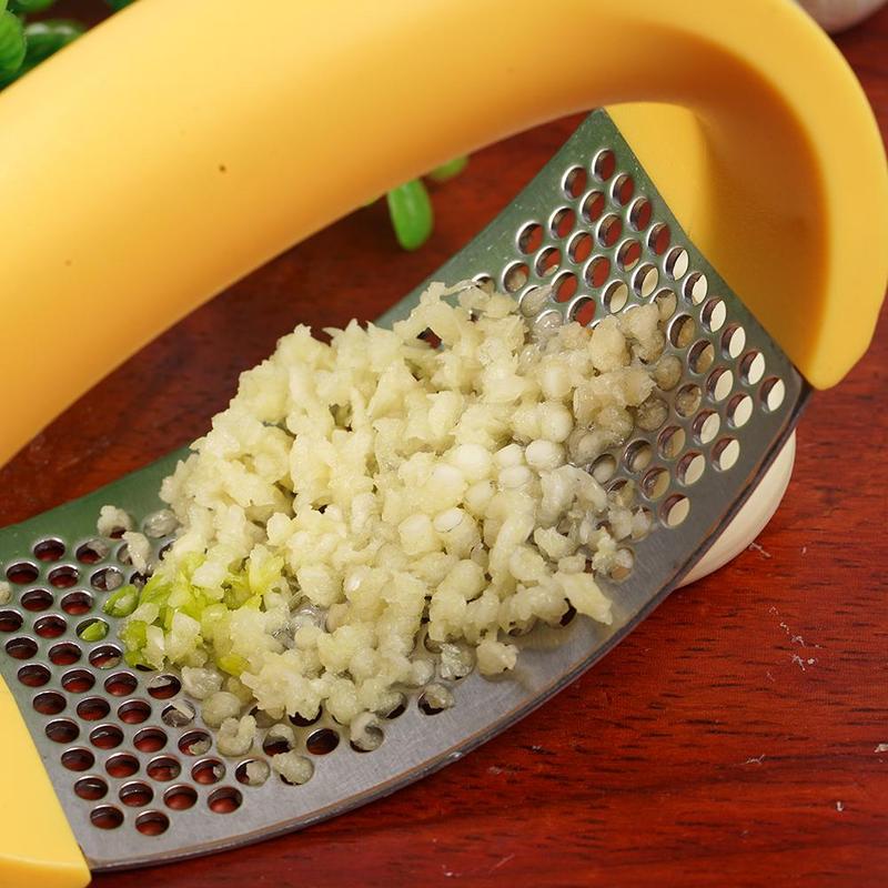 Knoblauchpresse aus Edelstahl, ergonomisch