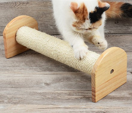 Katzen-Kratzsäule aus Sisal und Holz, 53cm