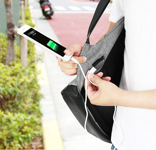 Rucksack mit USB-Ladefunktion, 39x28x11 cm – Bild 5 | LuxeStyle