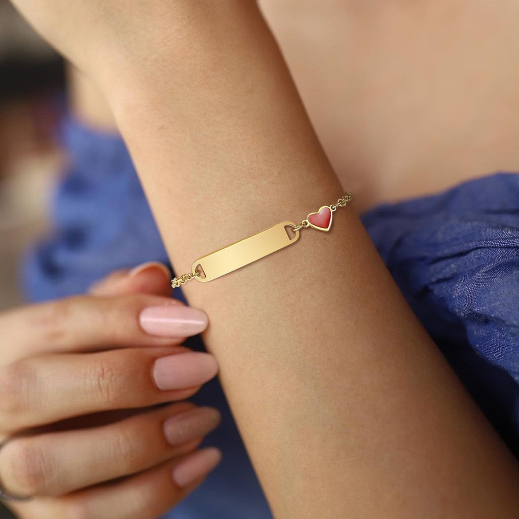 Herz-Armband aus Edelstahl