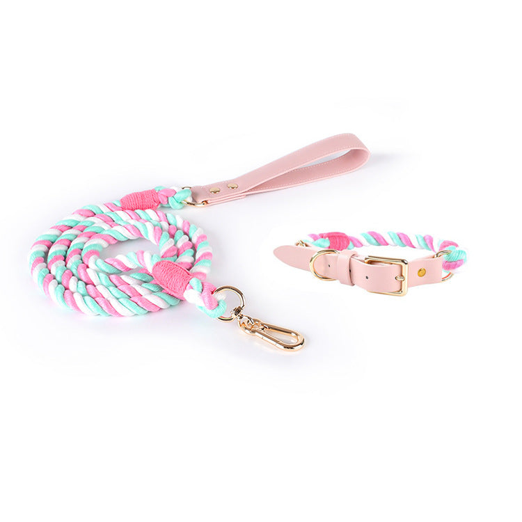 Halsband-Set mit Baumwollseil und Leder – Bild 6 | LuxeStyle