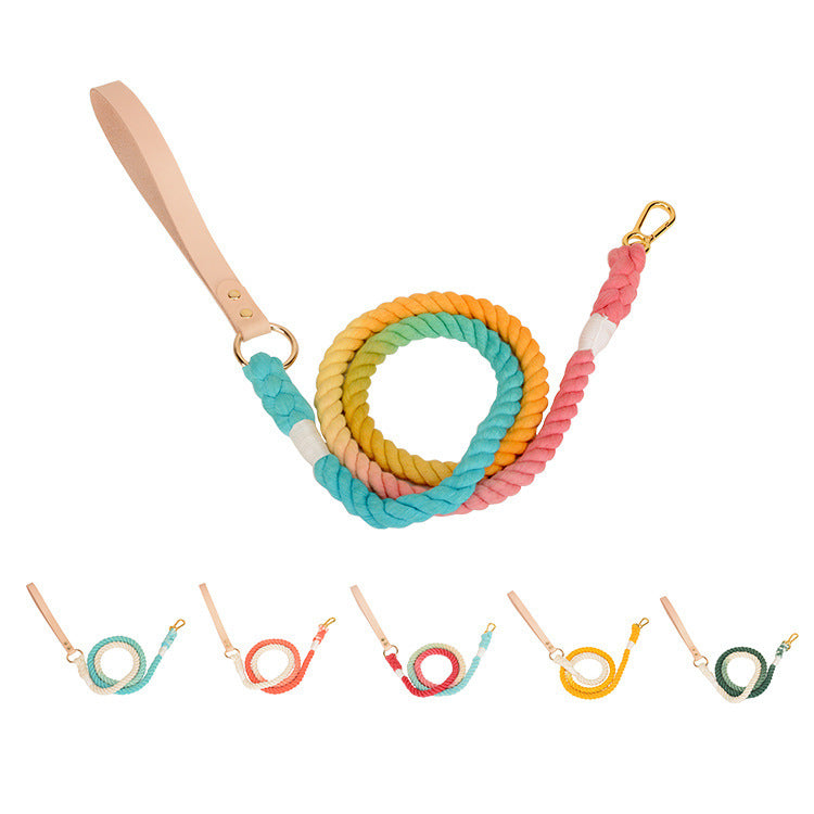 Farbige Hunde-Doppelleine «Rainbow» – Bild 11 | LuxeStyle