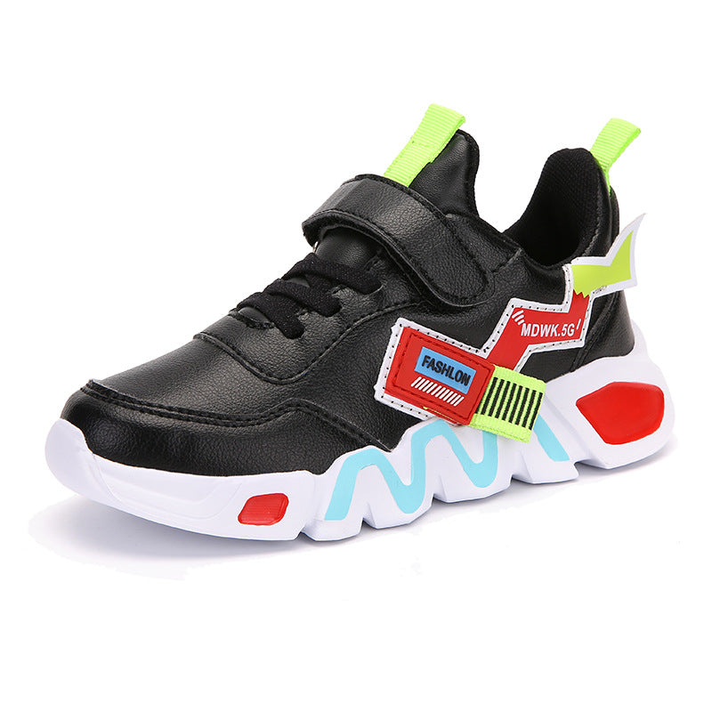 Kinder Leder-Sneakers mit Klettverschluss – Bild 4 | LuxeStyle