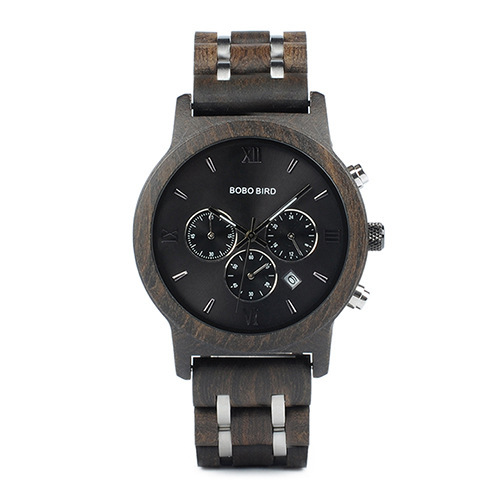 Herrenarmbanduhr mit Holz und Edelstahl – Bild 5 | LuxeStyle