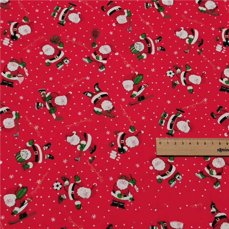 Roter Weihnachtsmann Baumwoll-Twill Stoff – Bild 5 | LuxeStyle